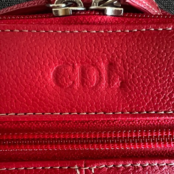 Levenger Red Leather Computer Bag/Laptop Case, NWOT, Excellent Condition - Picture 6 of 8